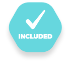 Included graphic with check mark and the word "included" on it