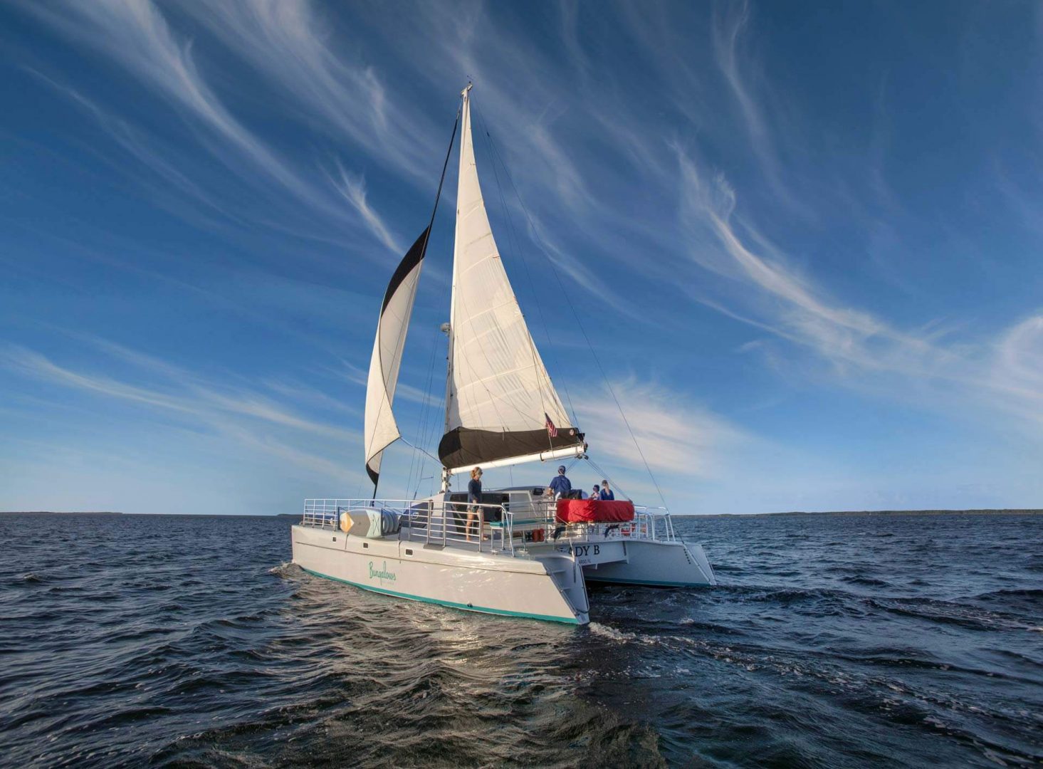 Lady B sailboat out on the open water