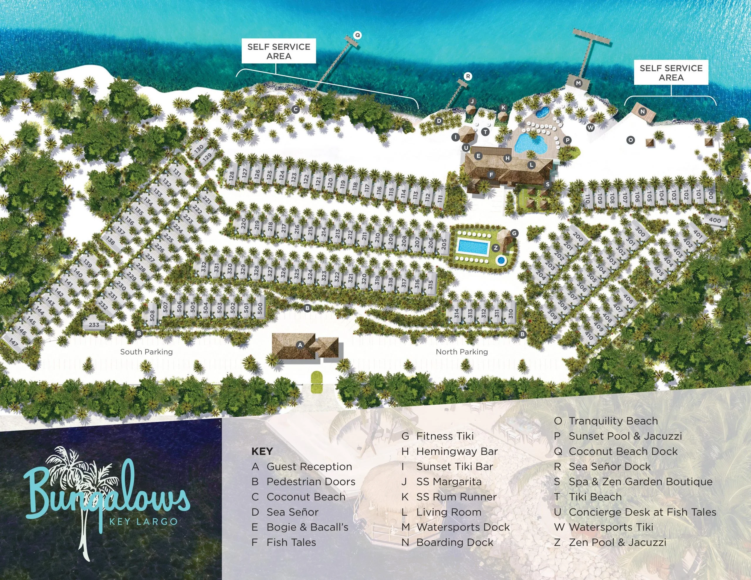Bungalows Key Largo property map graphic
