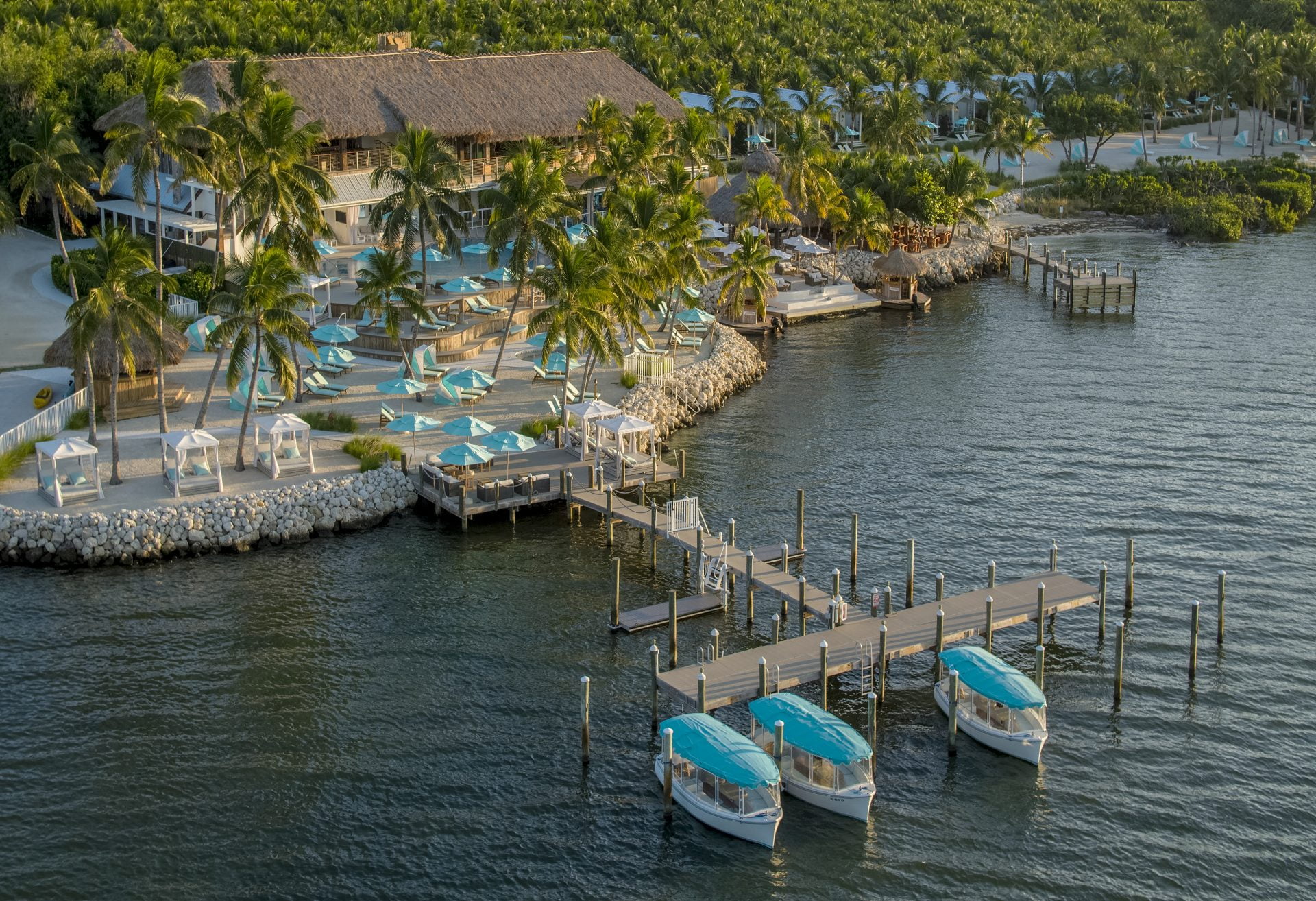 aerial photo of the outside of Bungalows Key Largo