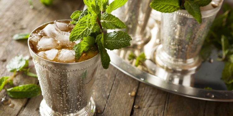 Refreshing Cold Mint Julep for the Derby