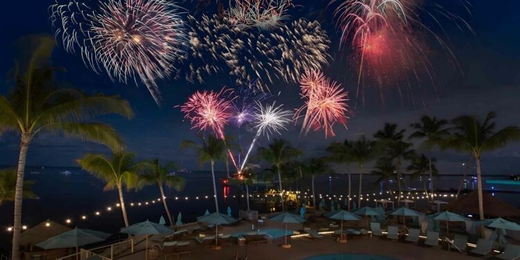 Fireworks Celebration - Bungalows Key Largo